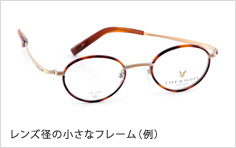 レンズ径の小さなフレーム（例）